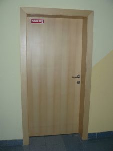 Wooden door casing